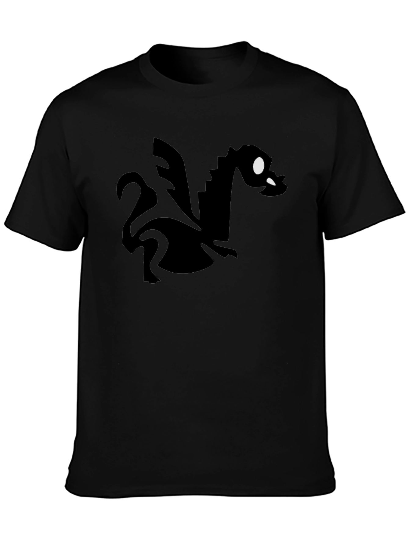 Cartoon Dragon Graphic Black T-Shirt