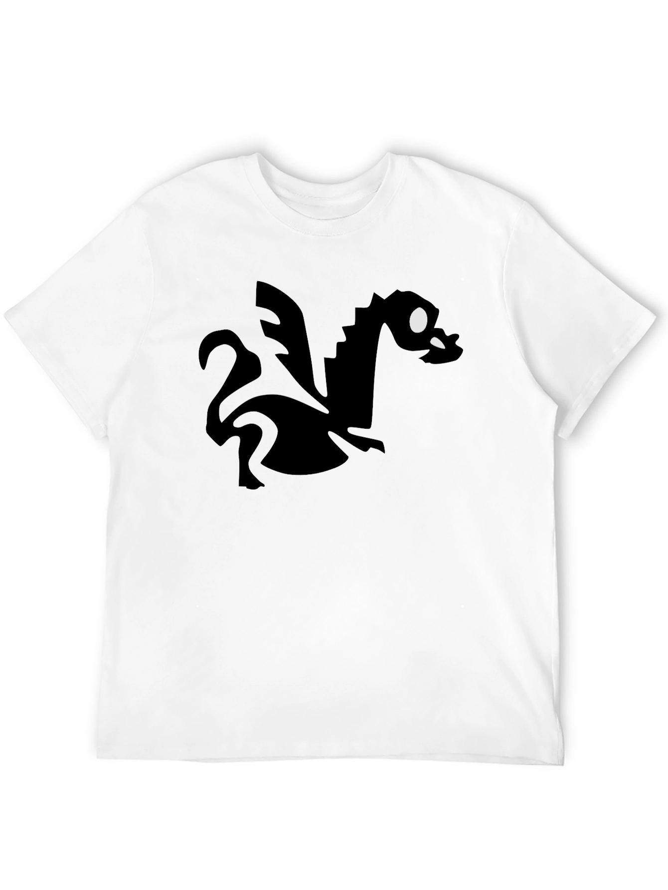 Cartoon Dragon Graphic Black T-Shirt
