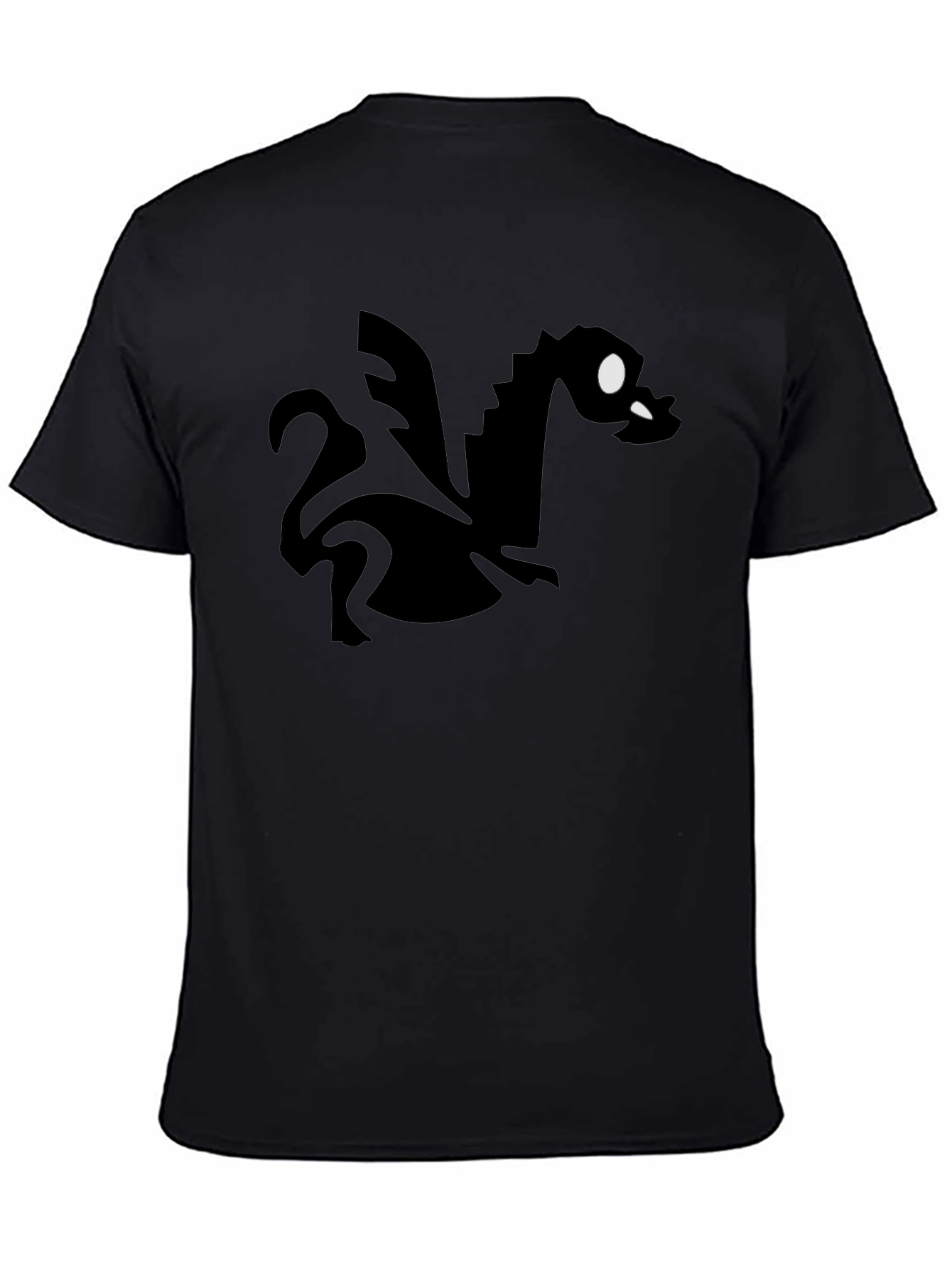 Cartoon Dragon Graphic Black T-Shirt