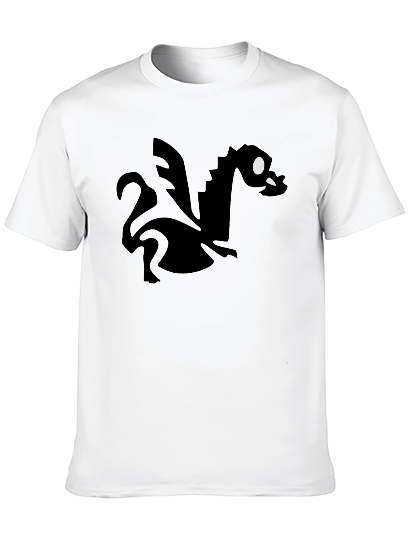 Cartoon Dragon Graphic Black T-Shirt