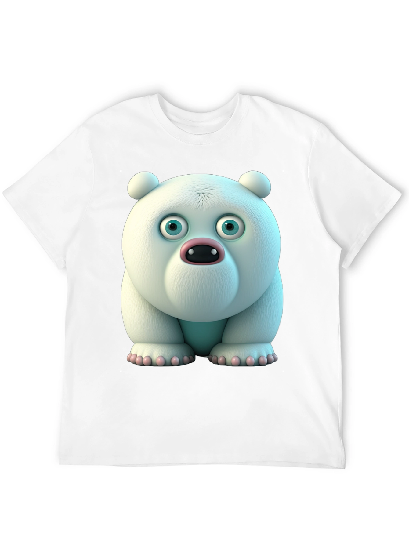 Cartoon Polar Bear Graphic Tee - Unique Animal Design