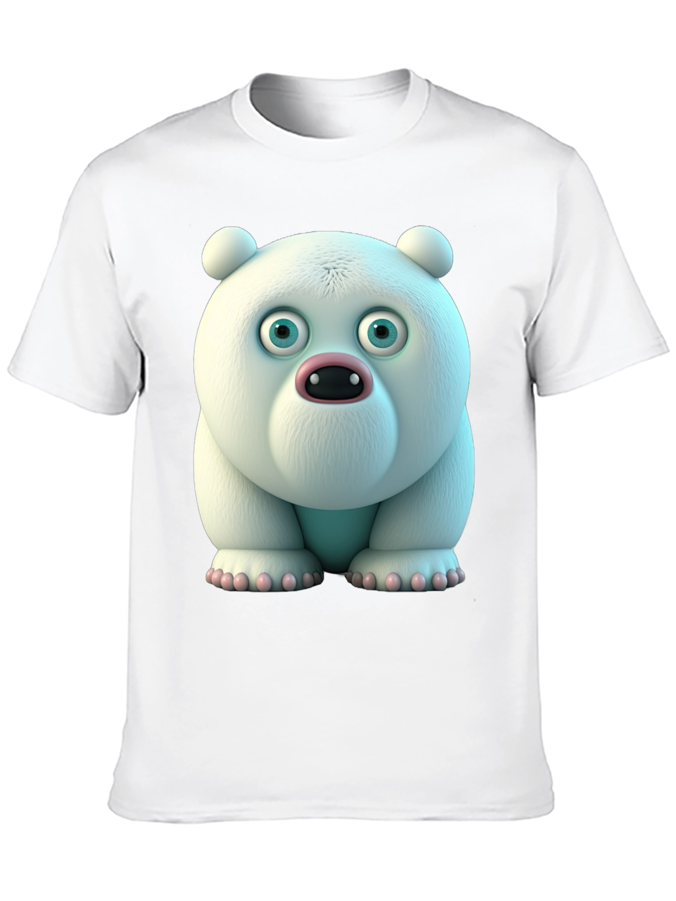 Cartoon Polar Bear Graphic Tee - Unique Animal Design