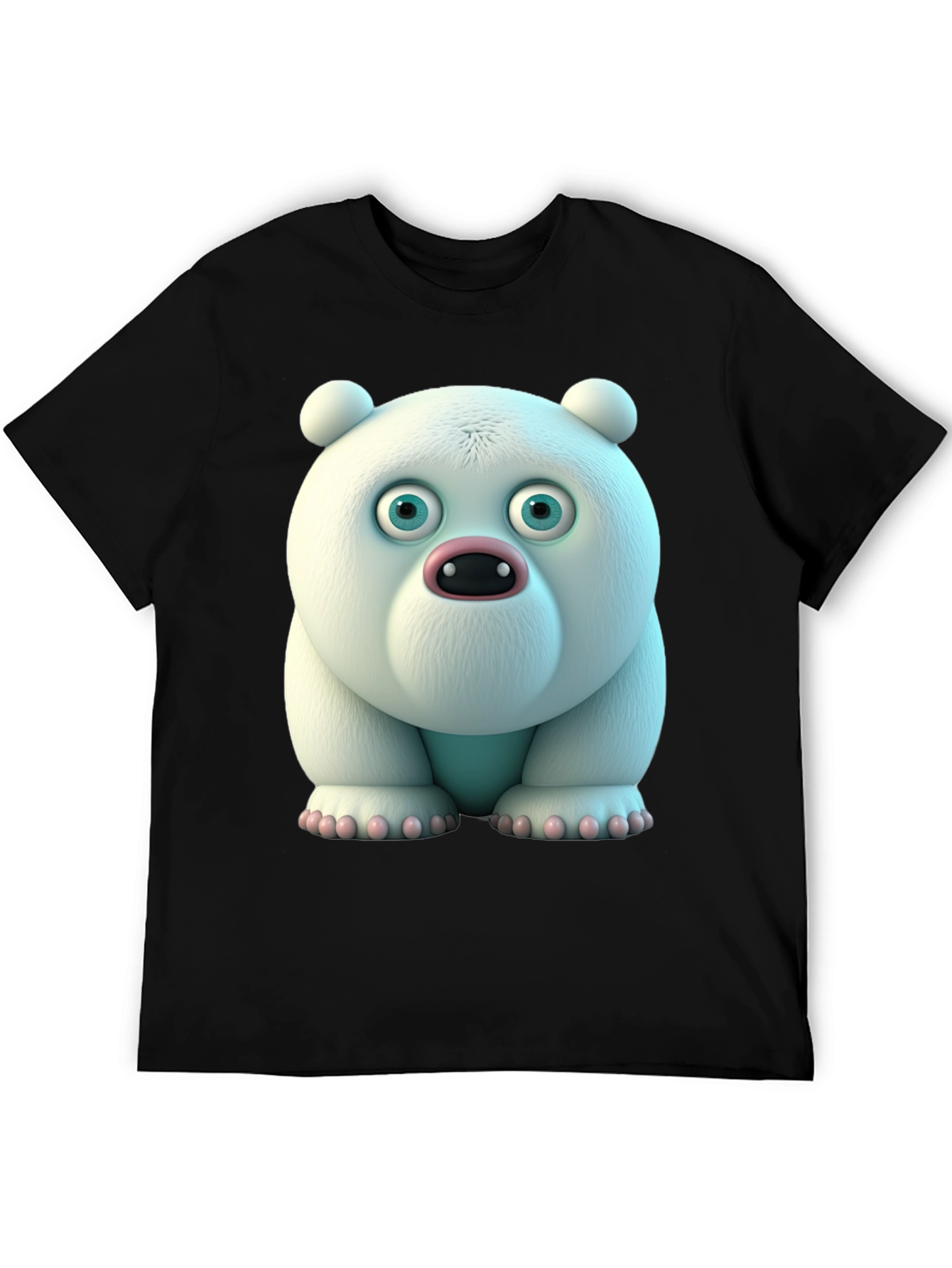 Cartoon Polar Bear Graphic Tee - Unique Animal Design