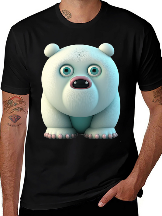 Cartoon Polar Bear Graphic Tee - Unique Animal Design