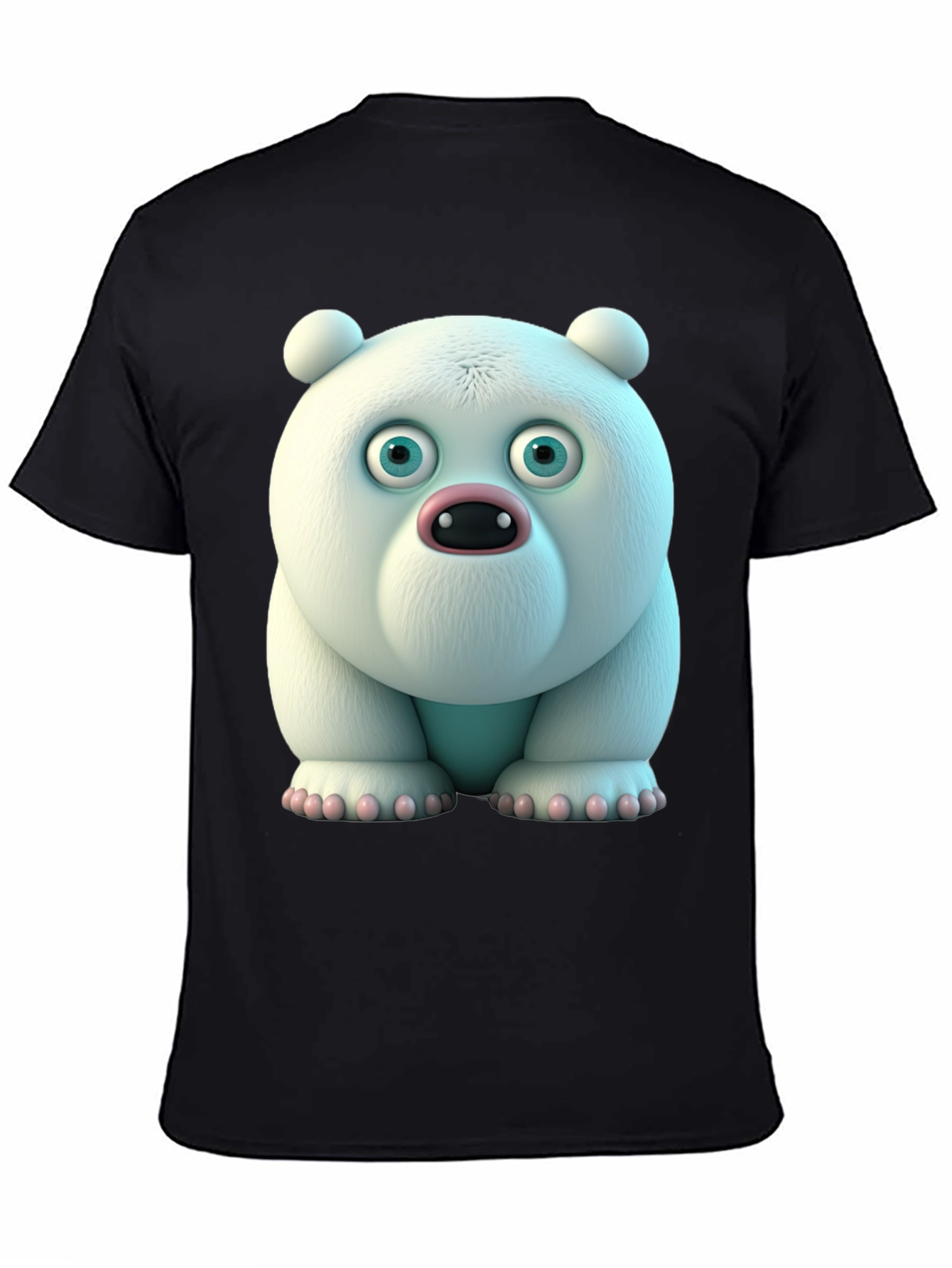 Cartoon Polar Bear Graphic Tee - Unique Animal Design