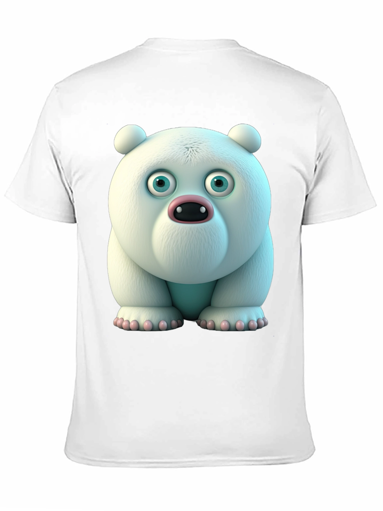 Cartoon Polar Bear Graphic Tee - Unique Animal Design
