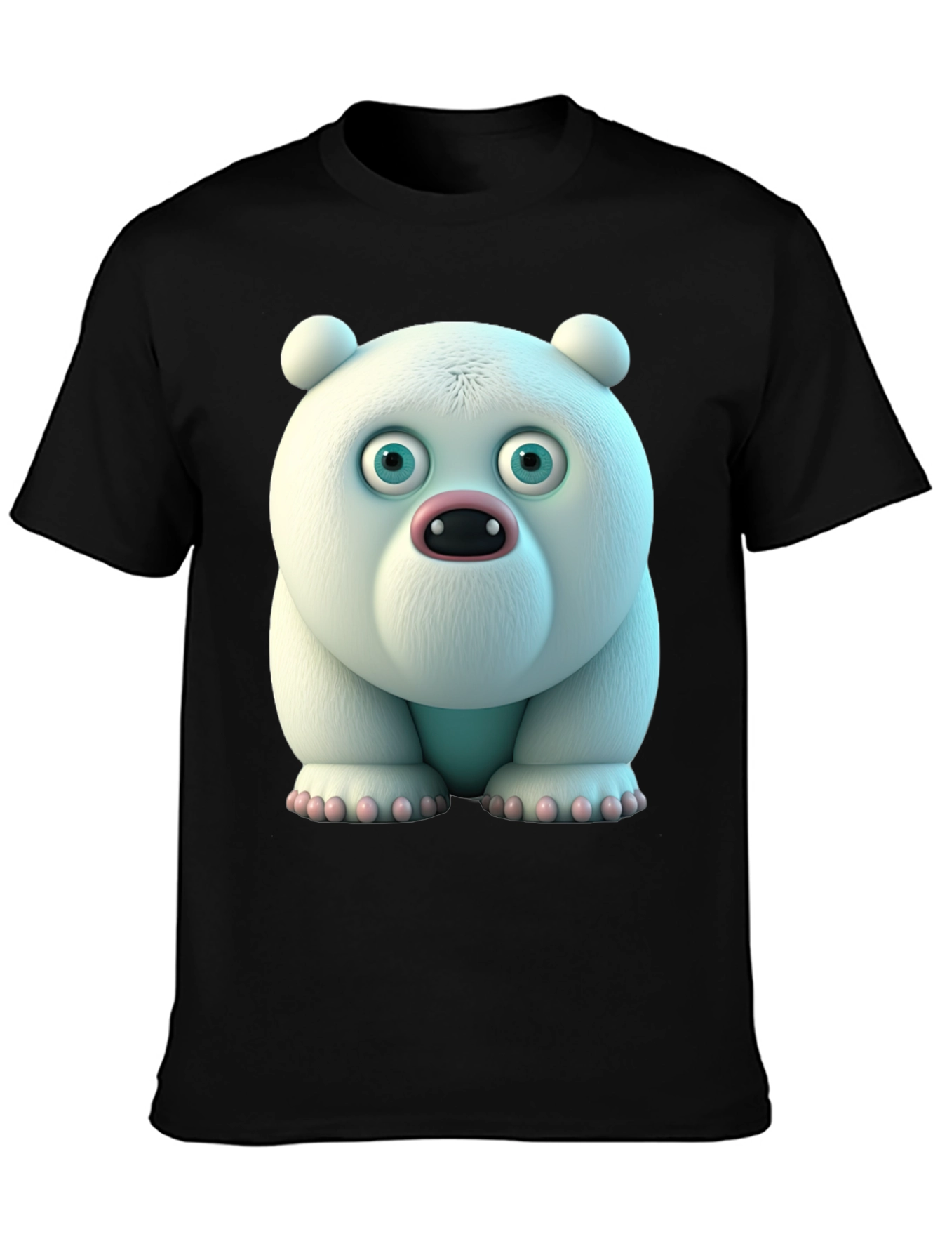 Cartoon Polar Bear Graphic Tee - Unique Animal Design