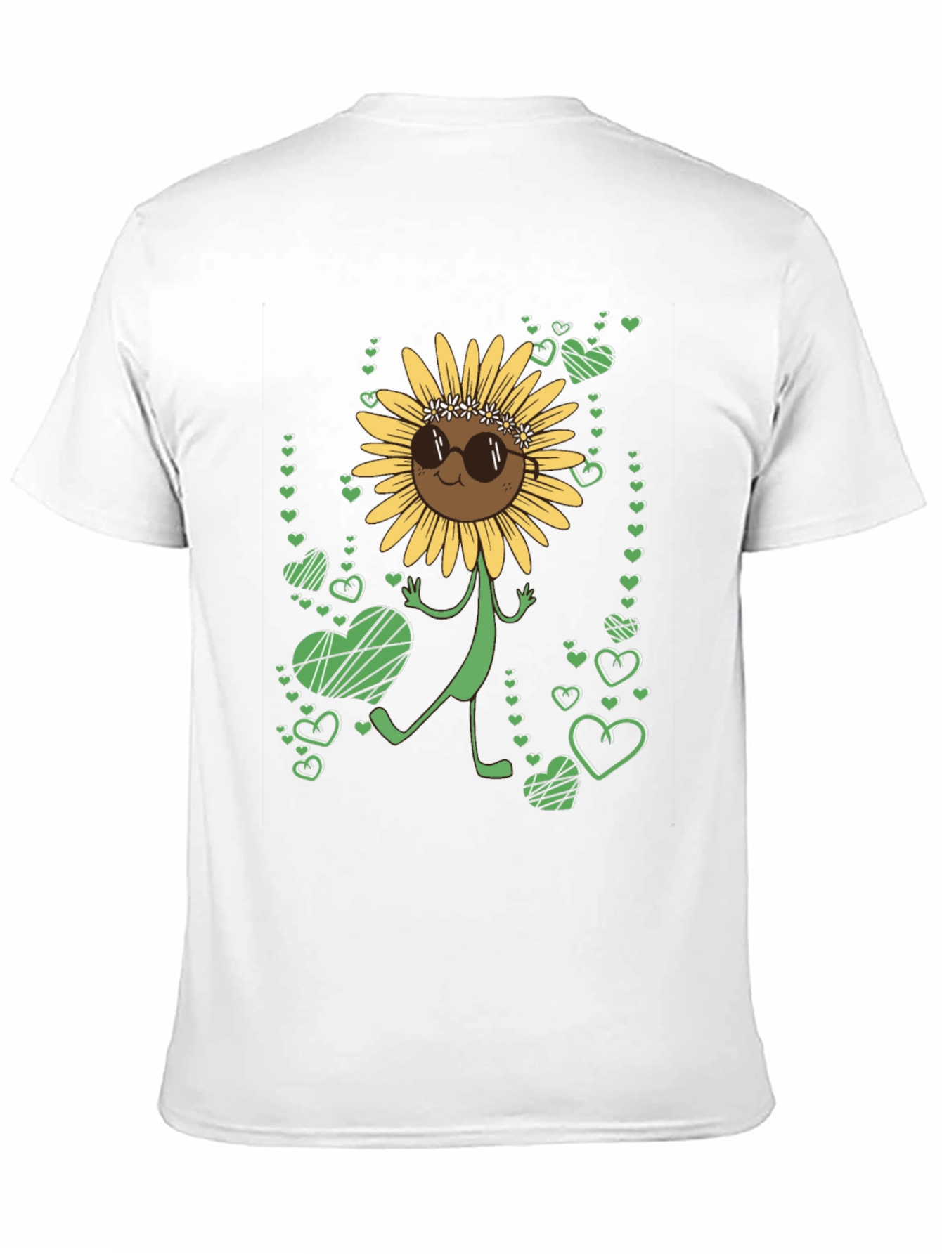 Sunflower Heart Graphic Tee - Black