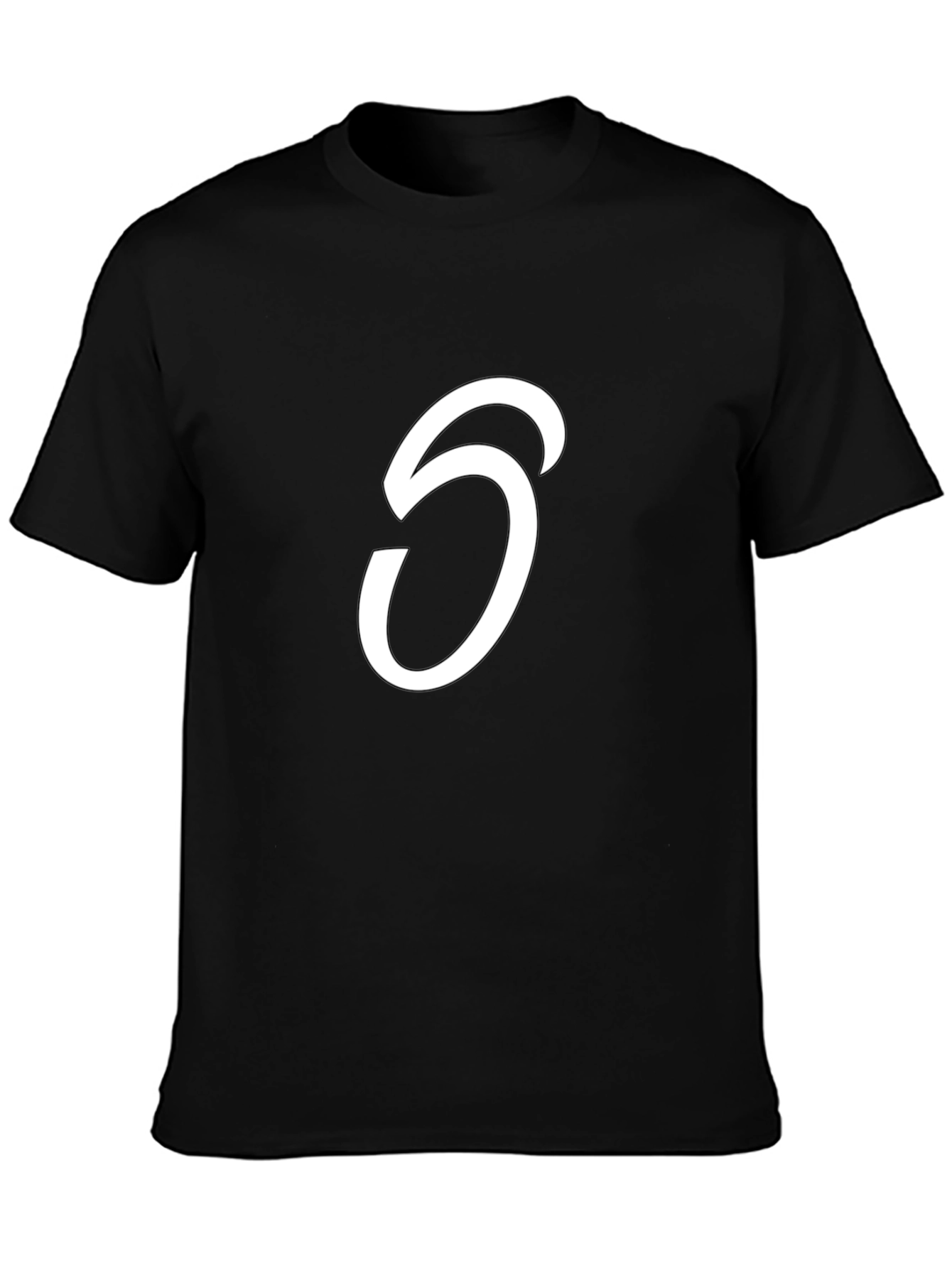 Black T-Shirt with Number 6 Design
