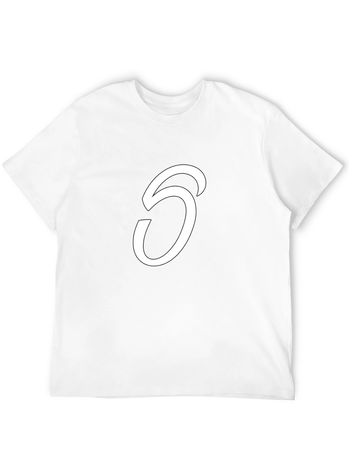 Black T-Shirt with Number 6 Design