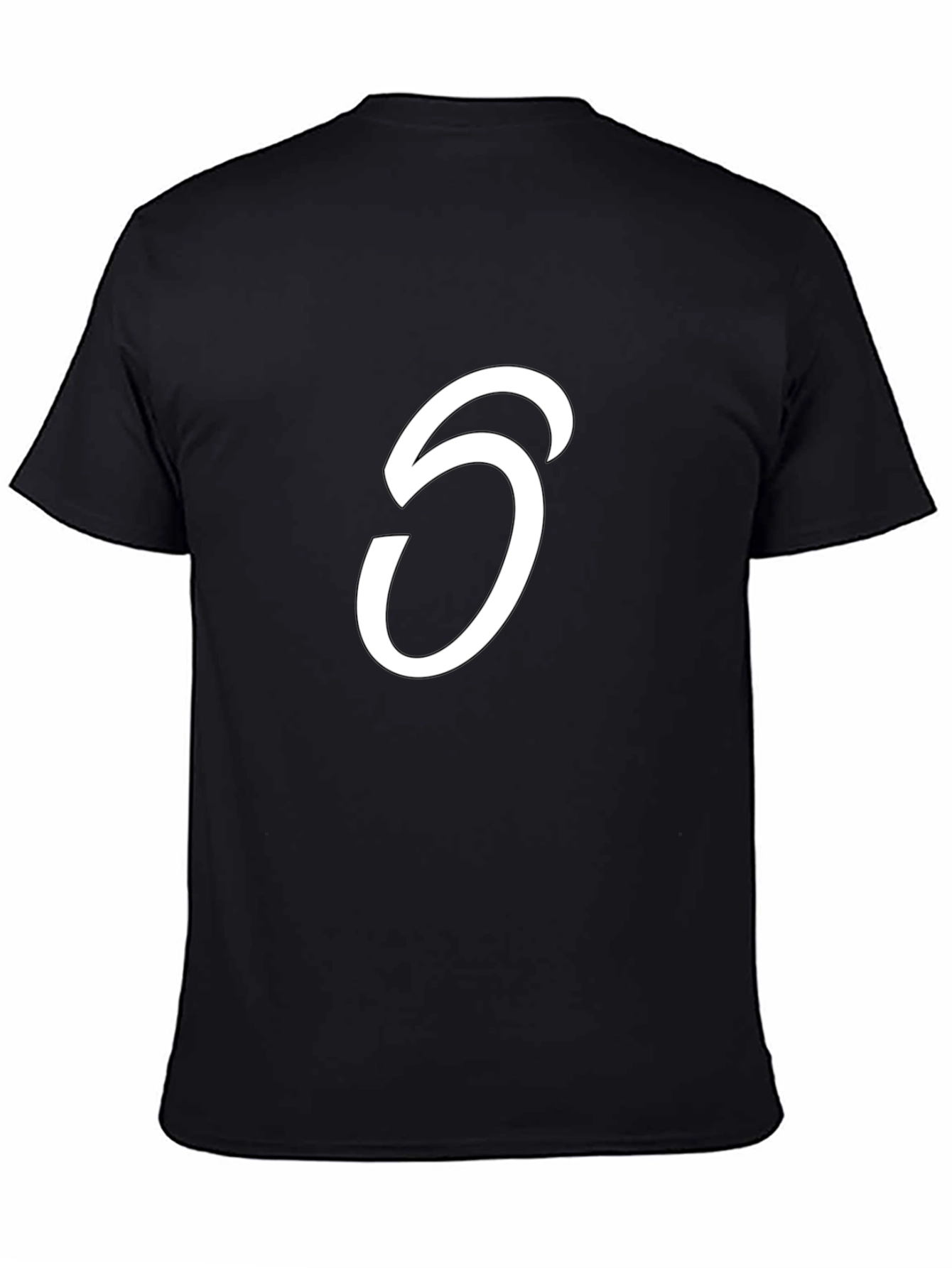 Black T-Shirt with Number 6 Design