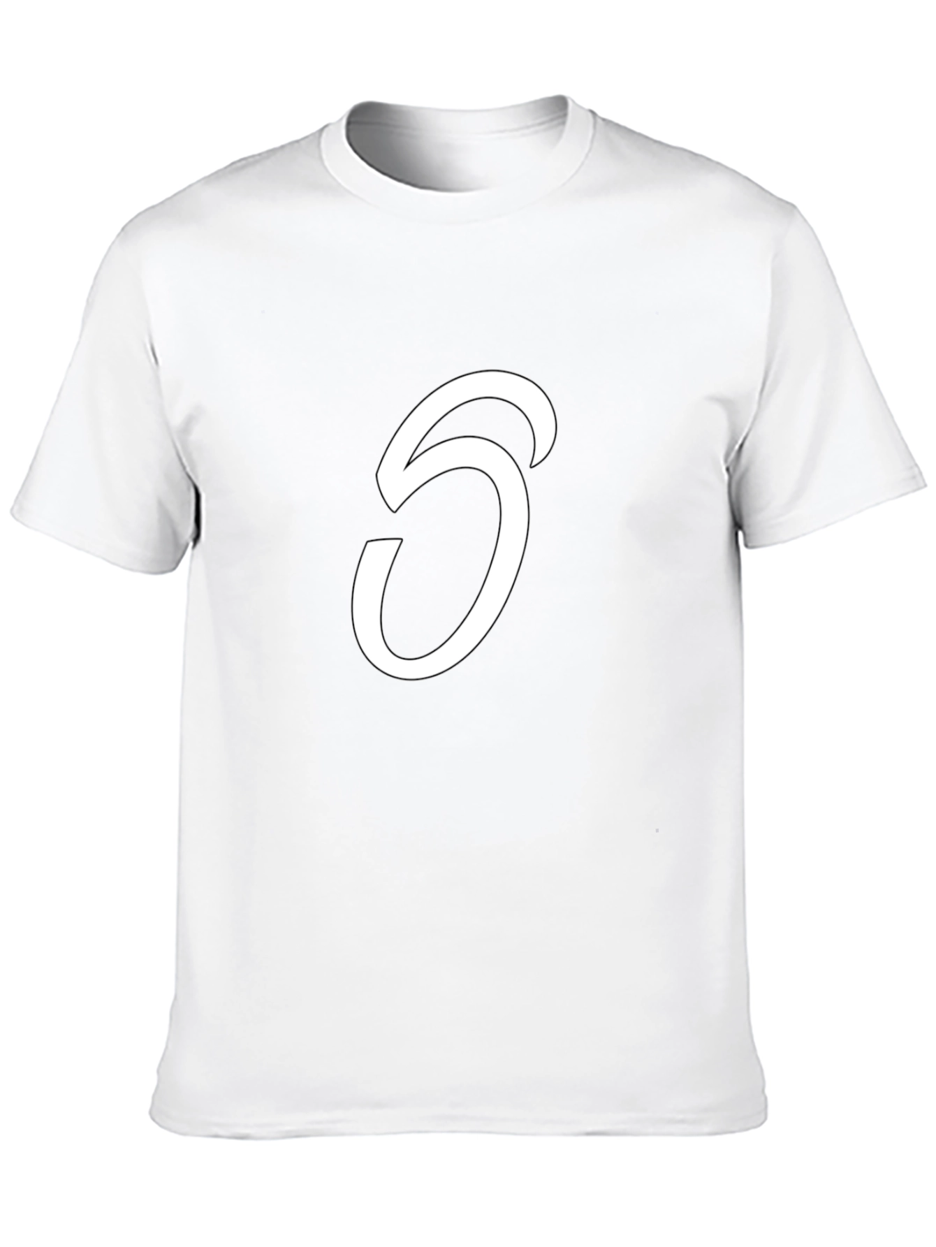 Black T-Shirt with Number 6 Design
