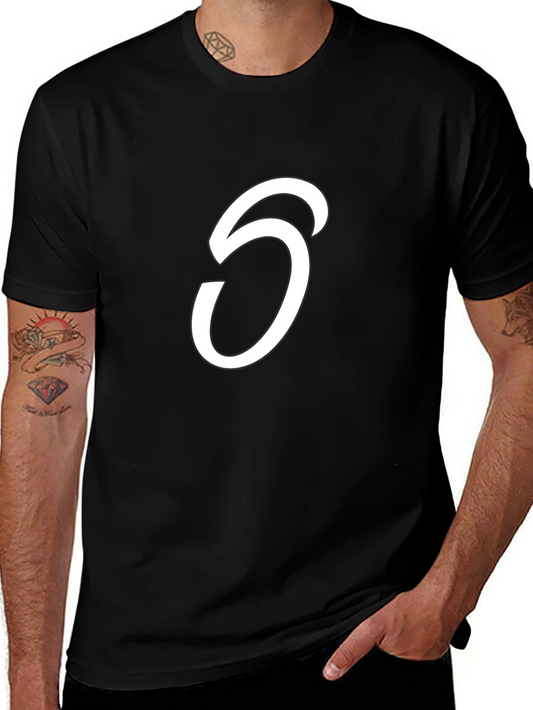 Black T-Shirt with Number 6 Design