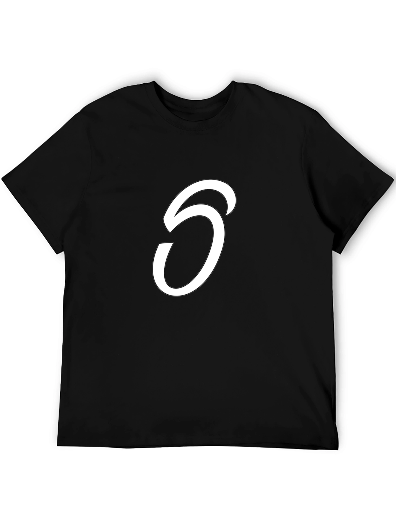Black T-Shirt with Number 6 Design
