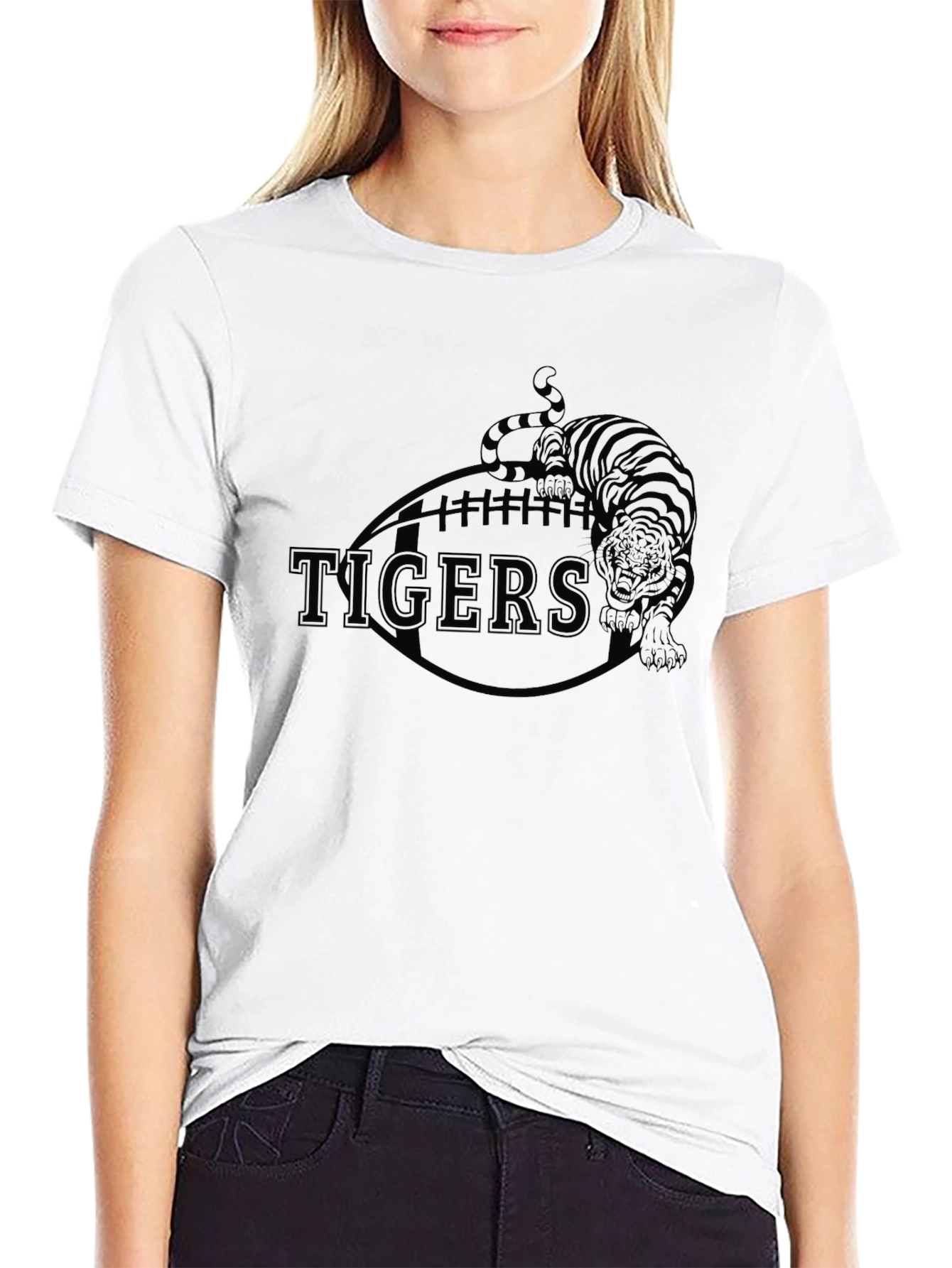 Tigers Football Graphic Tee - Black