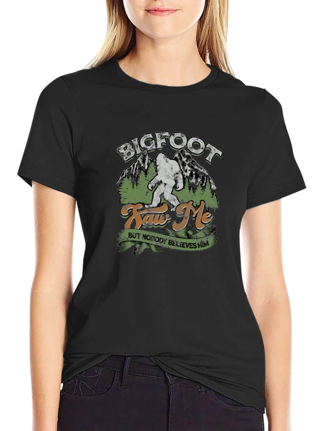 Bigfoot Saw Me T-Shirt - Novelty Graphic Tee