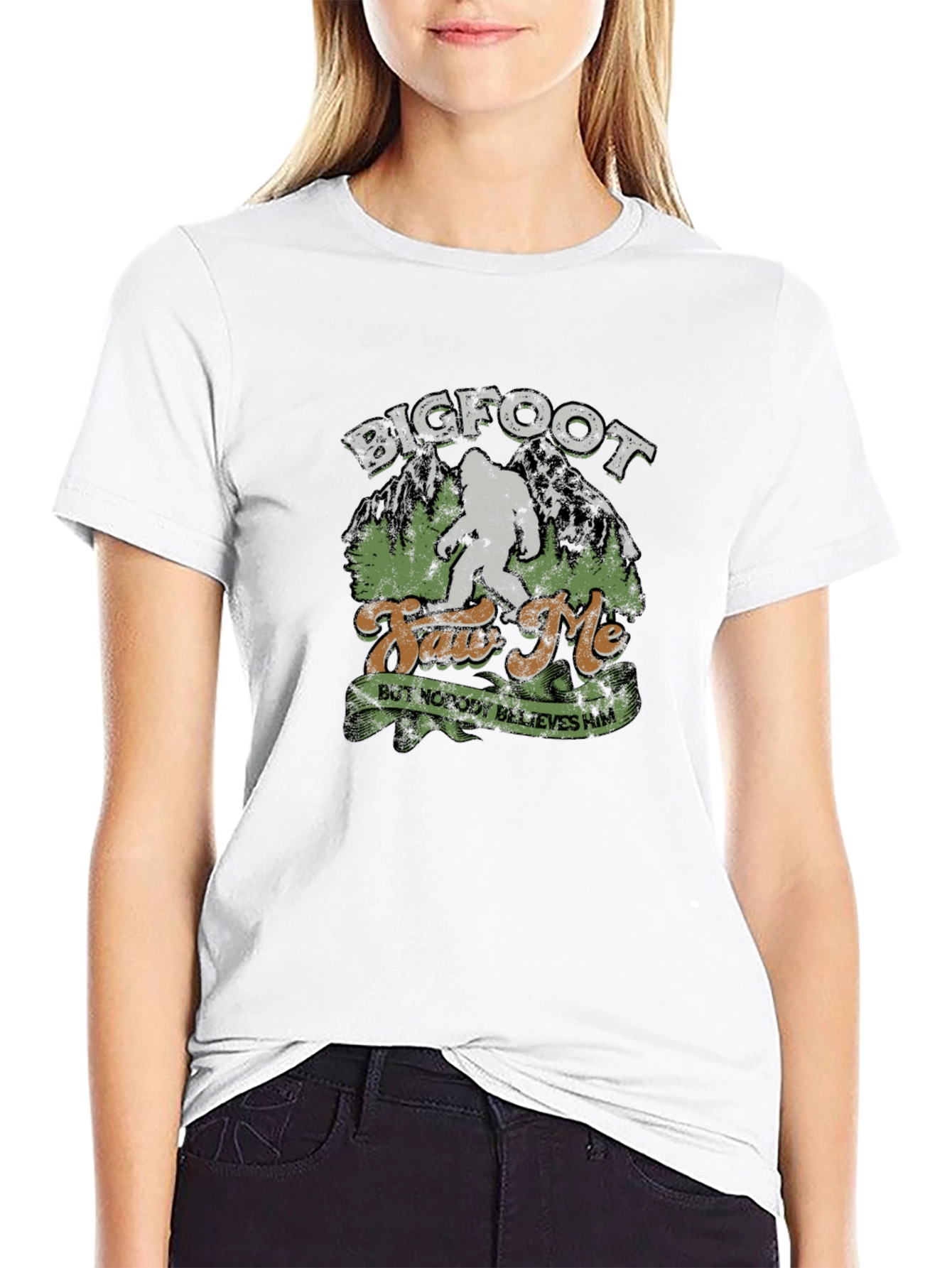 Bigfoot Saw Me T-Shirt - Novelty Graphic Tee