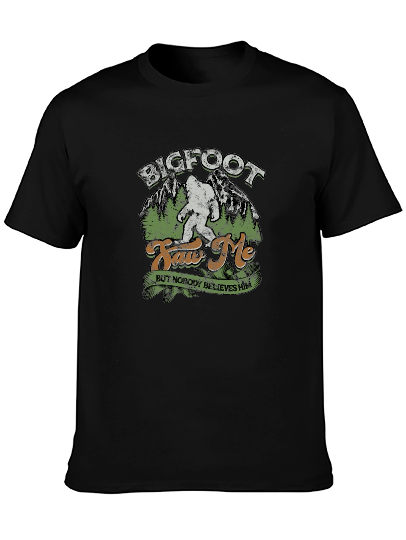 Bigfoot Saw Me T-Shirt - Novelty Graphic Tee