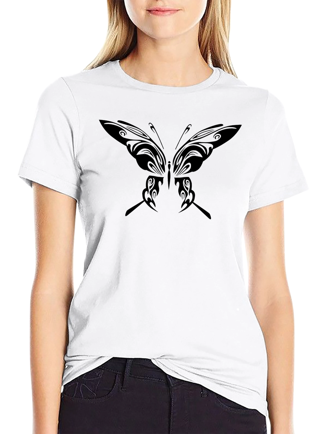 Butterfly Graphic Black T-Shirt - Unique Design