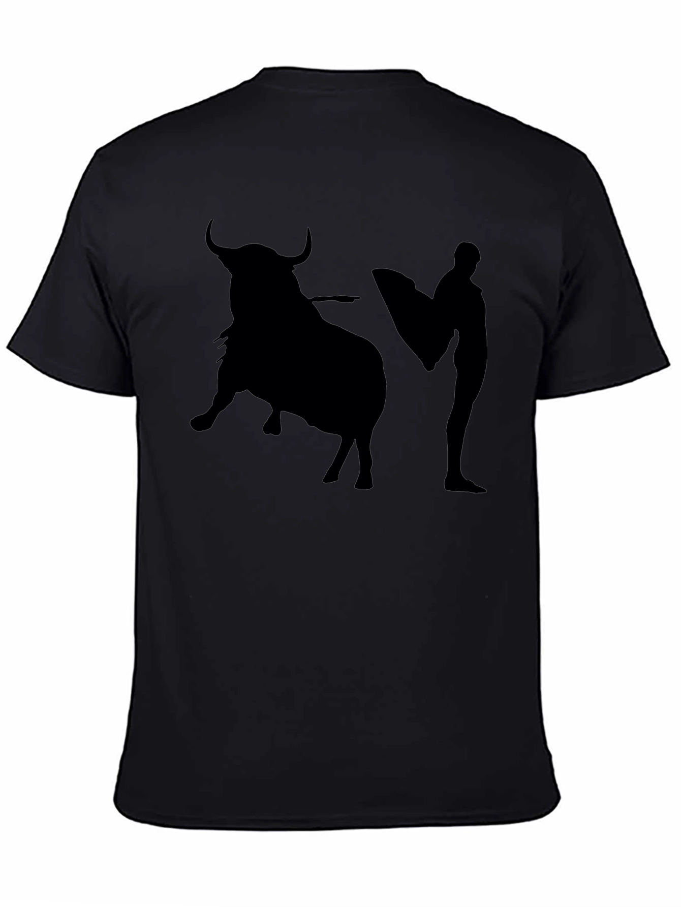Bullfighter Graphic Tee - Black Cotton T-Shirt
