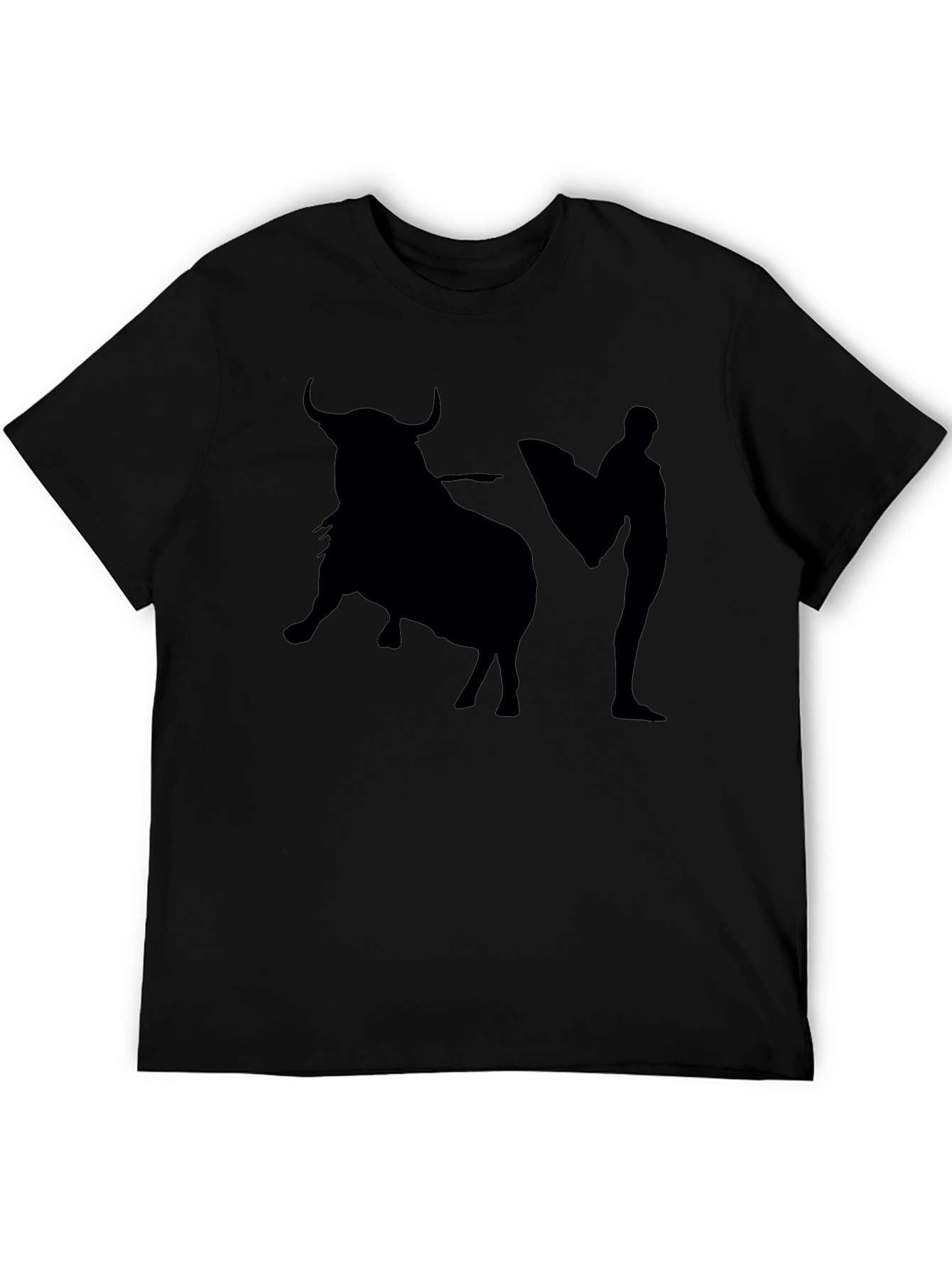 Bullfighter Graphic Tee - Black Cotton T-Shirt