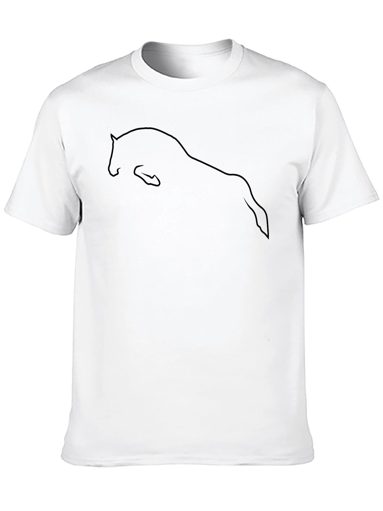 Black Horse Outline Graphic Tee