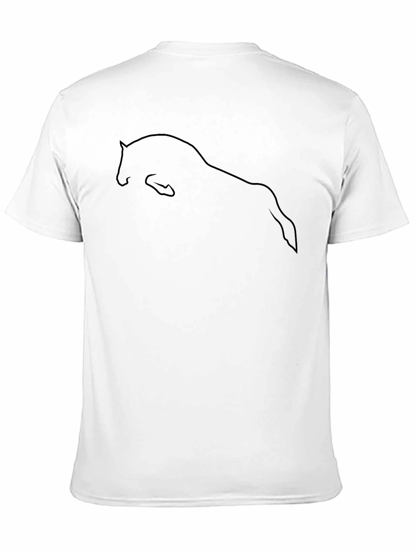 Black Horse Outline Graphic Tee