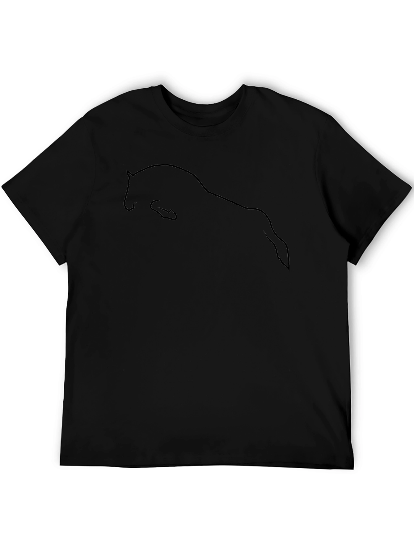 Black Horse Outline Graphic Tee