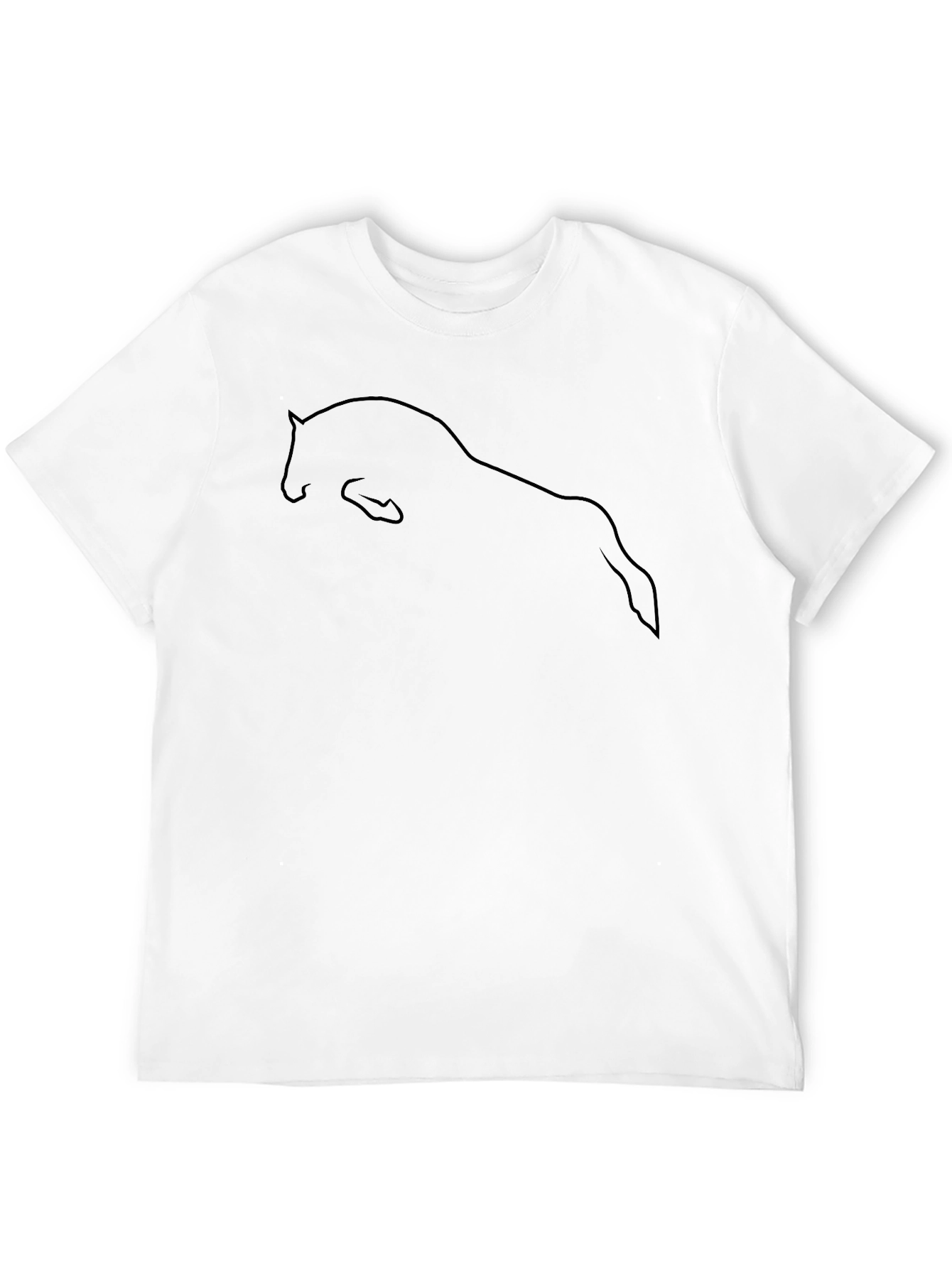 Black Horse Outline Graphic Tee