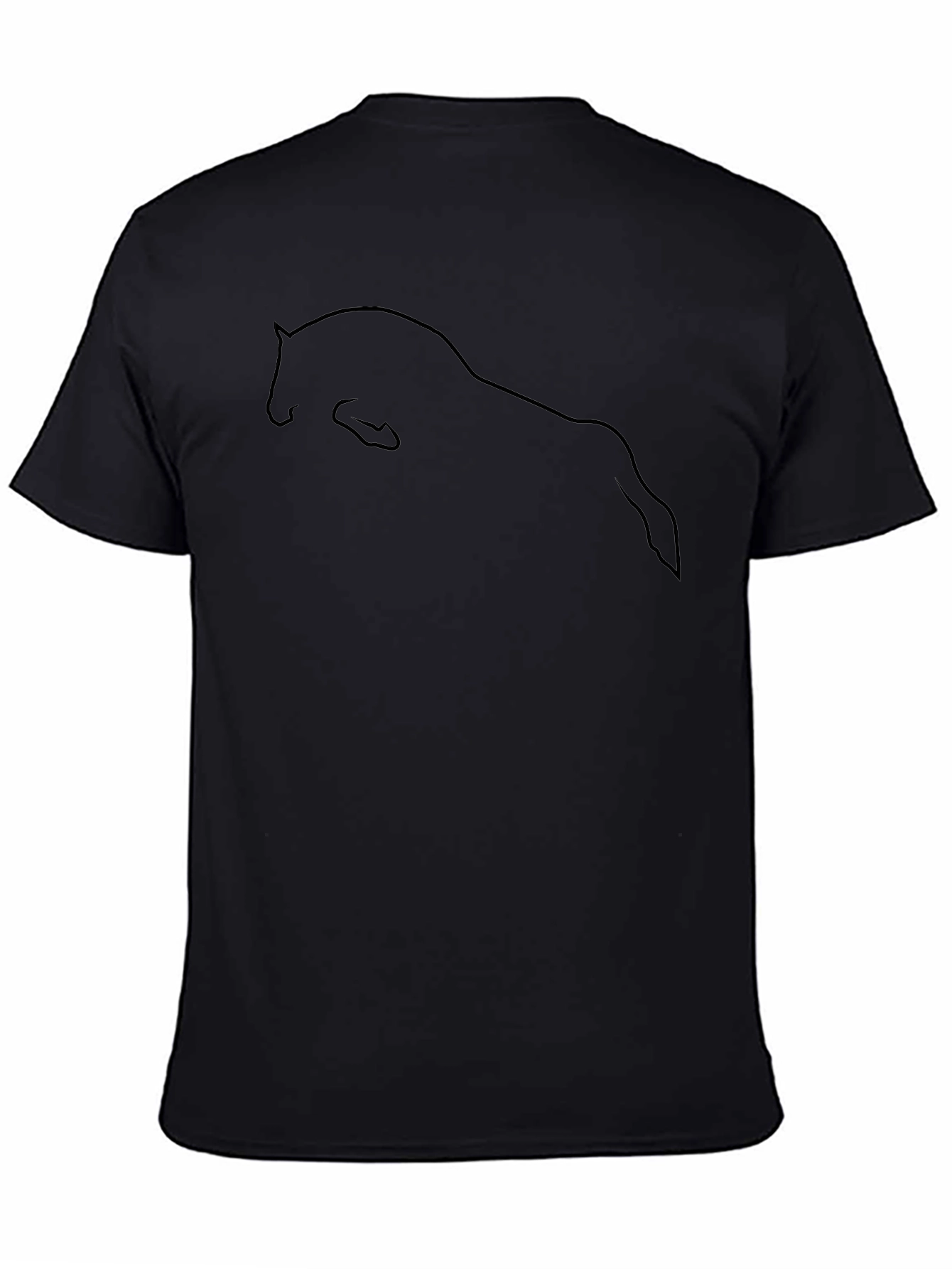 Black Horse Outline Graphic Tee