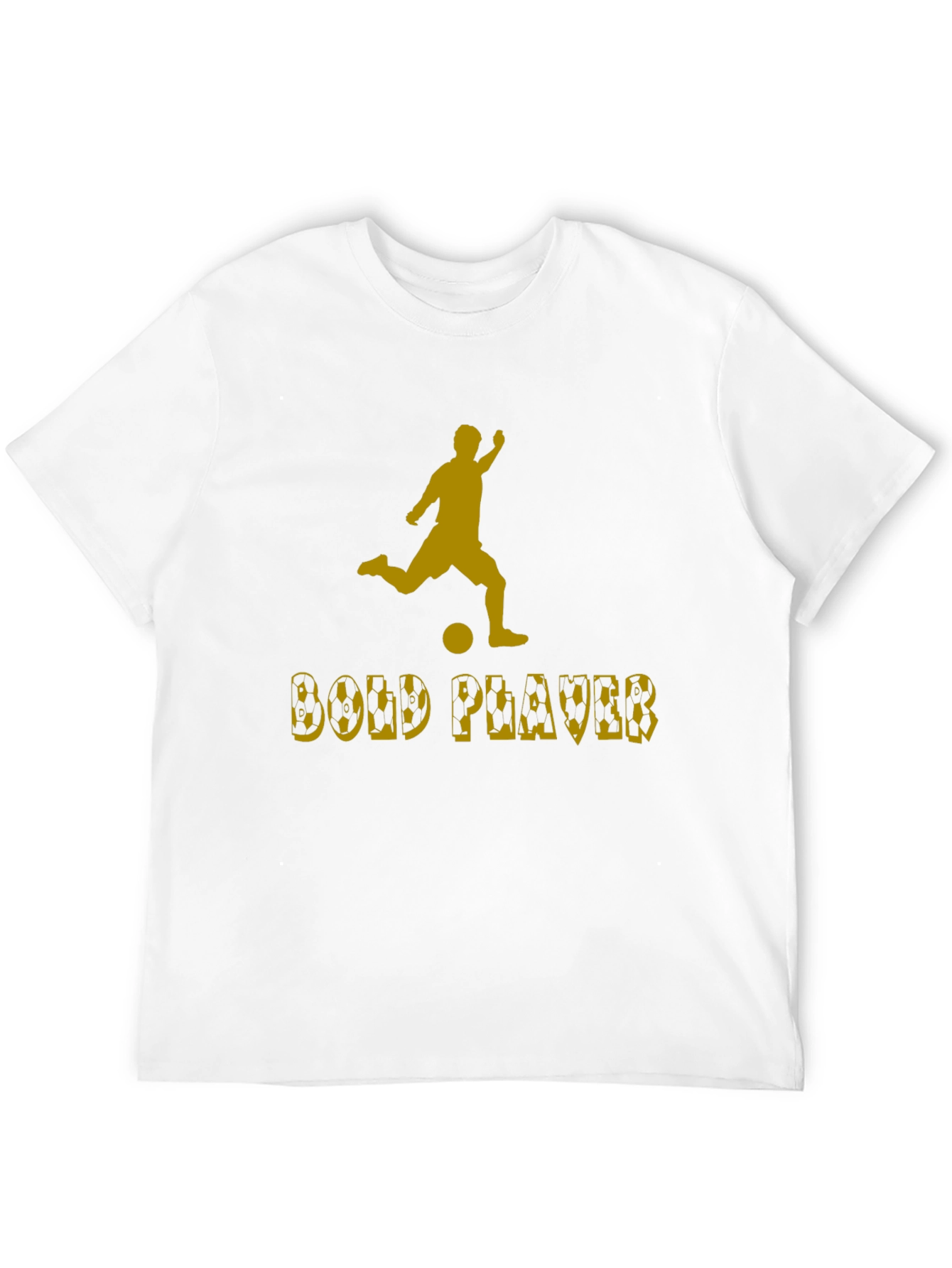 Bold Player Graphic Tee - Black Cotton T-Shirt
