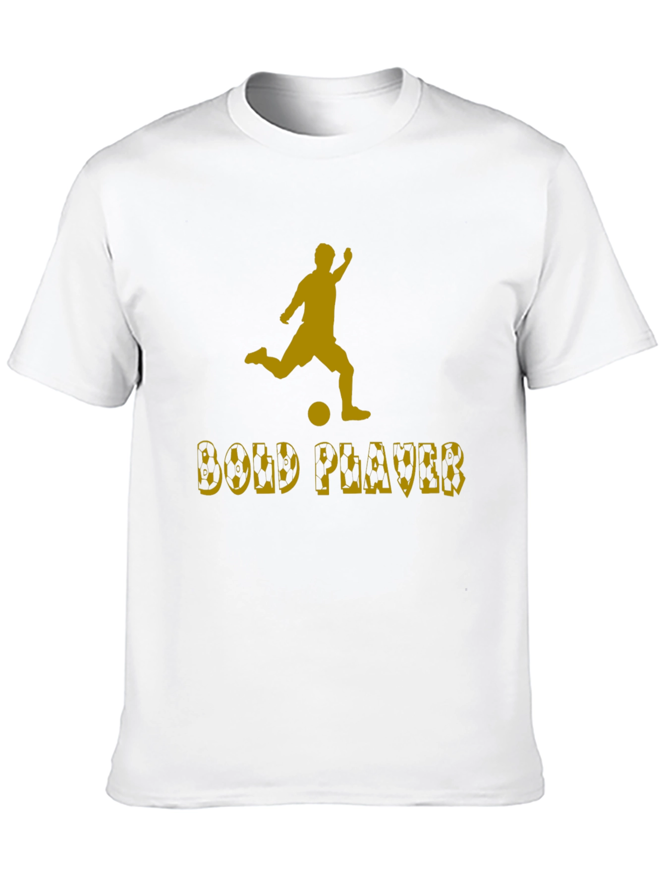 Bold Player Graphic Tee - Black Cotton T-Shirt