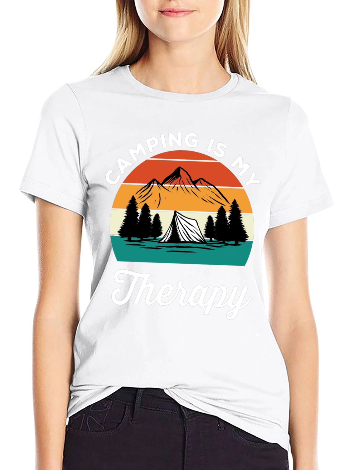 Camping Is My Therapy Graphic Tee