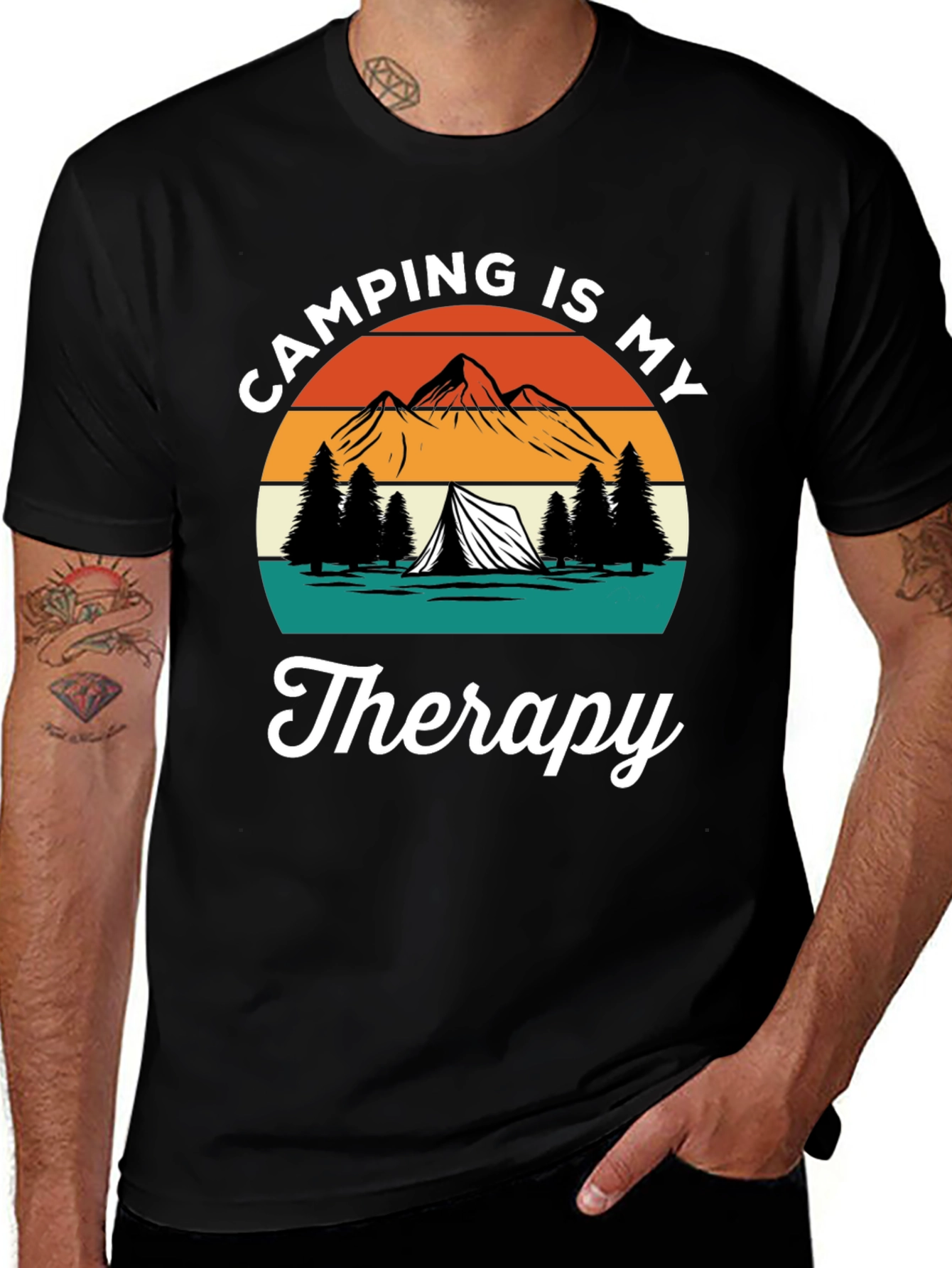 Camping Is My Therapy Graphic Tee