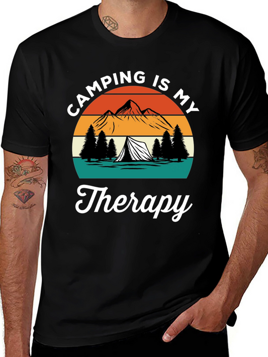 Camping Is My Therapy Graphic Tee