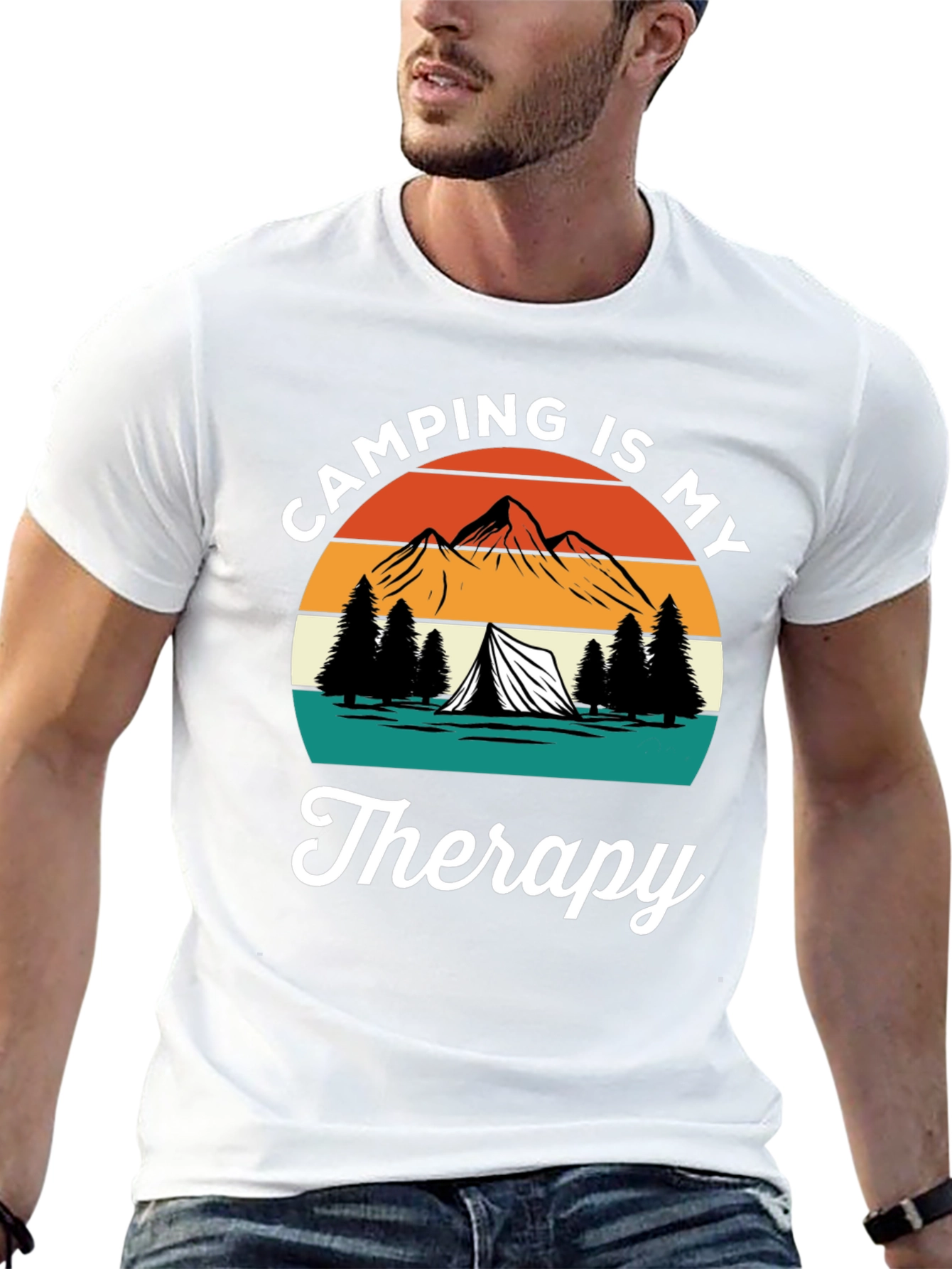 Camping Is My Therapy Graphic Tee