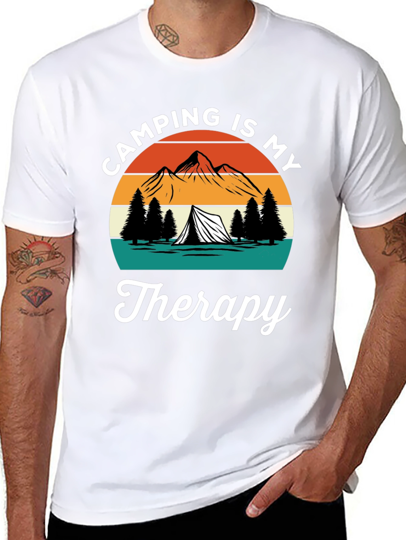 Camping Is My Therapy Graphic Tee