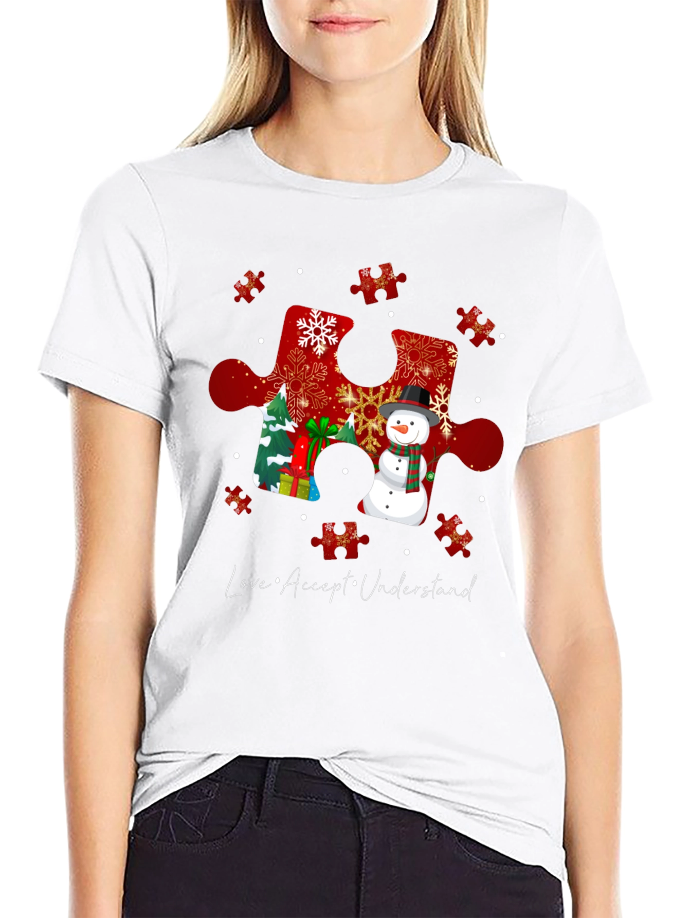 Autism Awareness Winter Puzzle T-Shirt