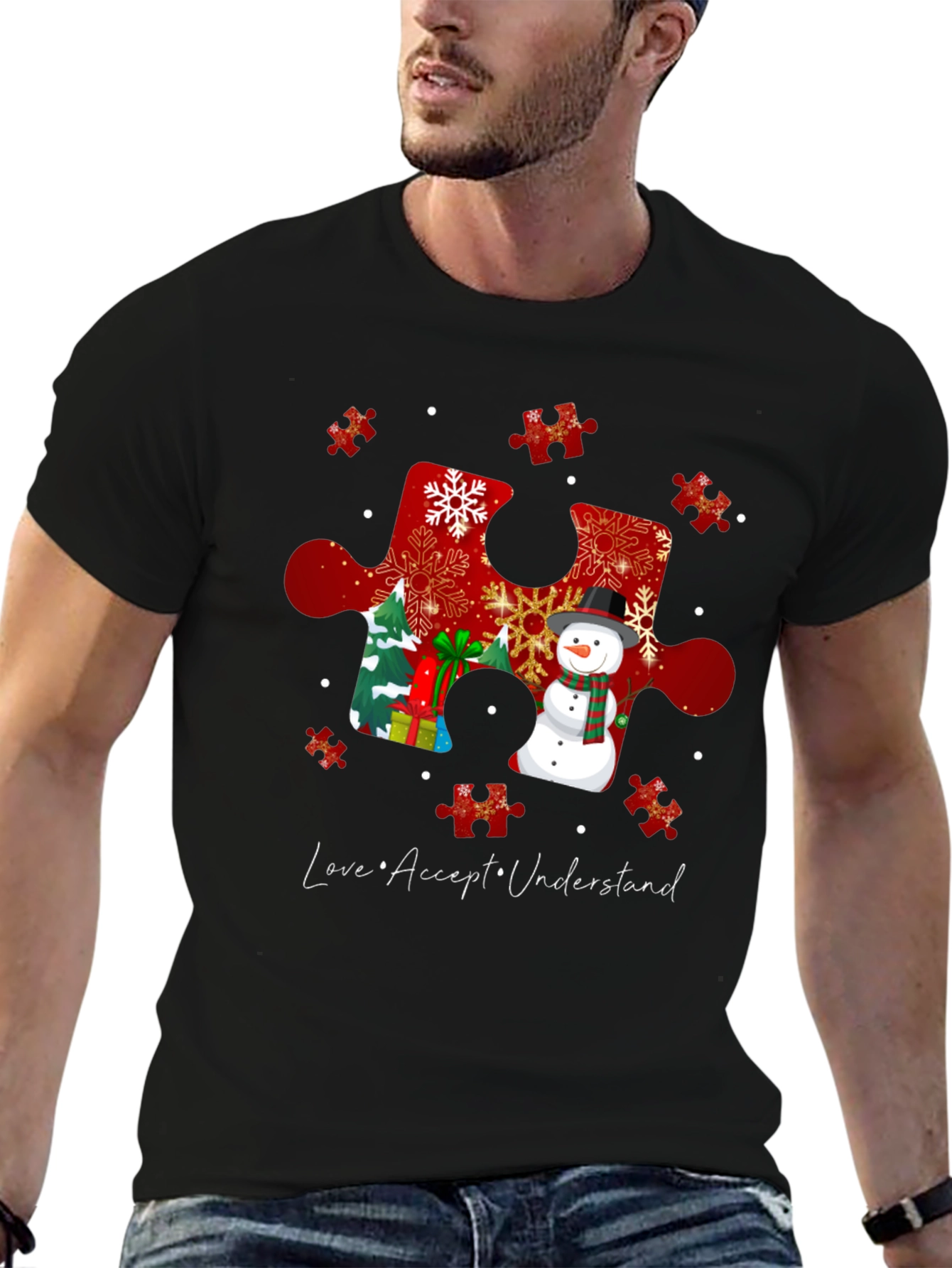 Autism Awareness Winter Puzzle T-Shirt