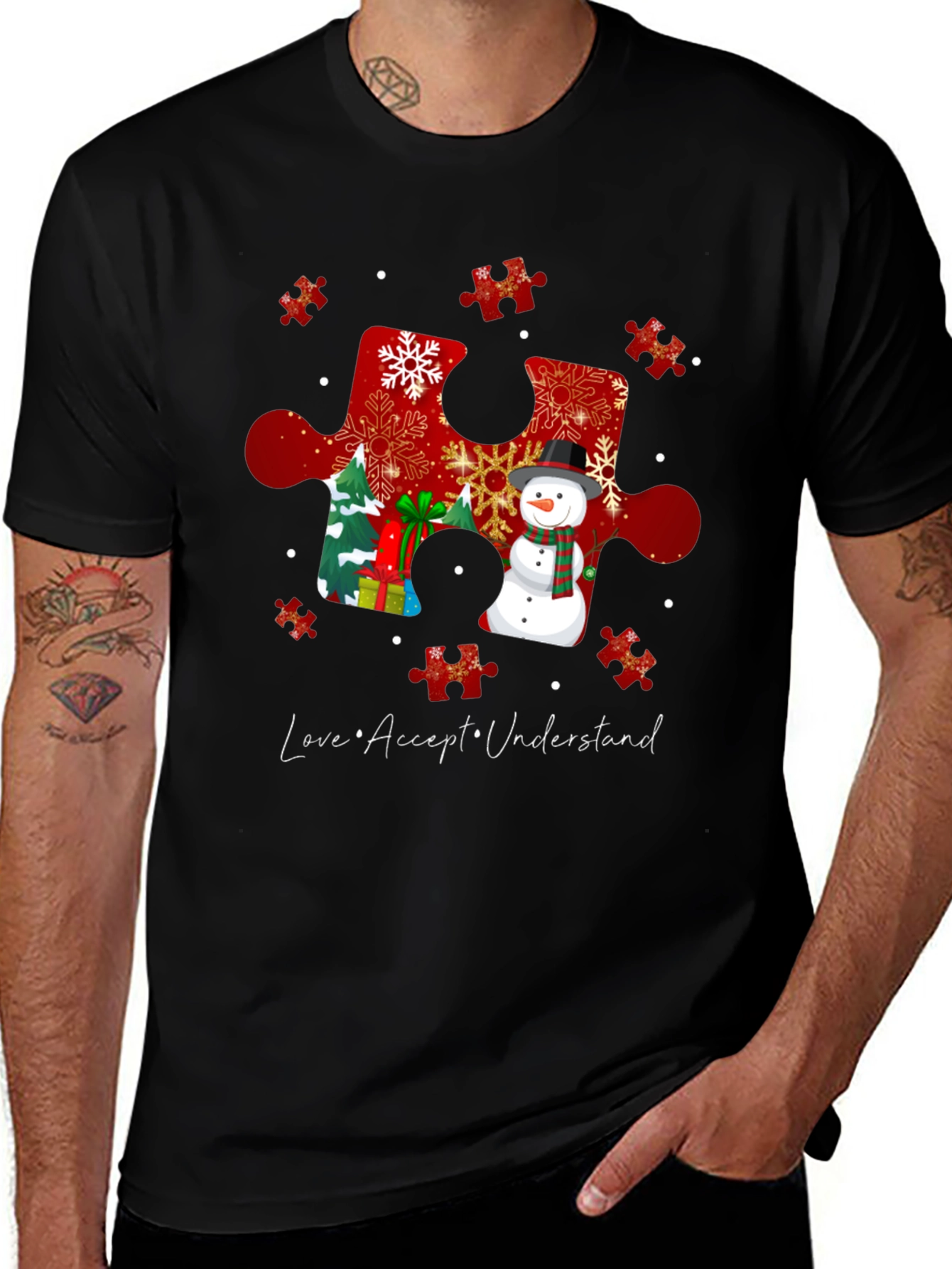 Autism Awareness Winter Puzzle T-Shirt