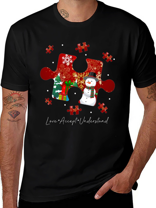Autism Awareness Winter Puzzle T-Shirt