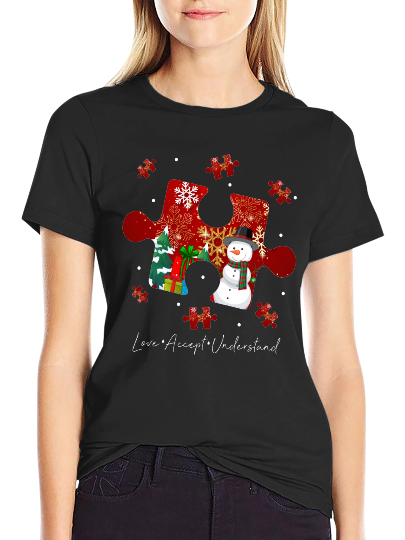 Autism Awareness Winter Puzzle T-Shirt