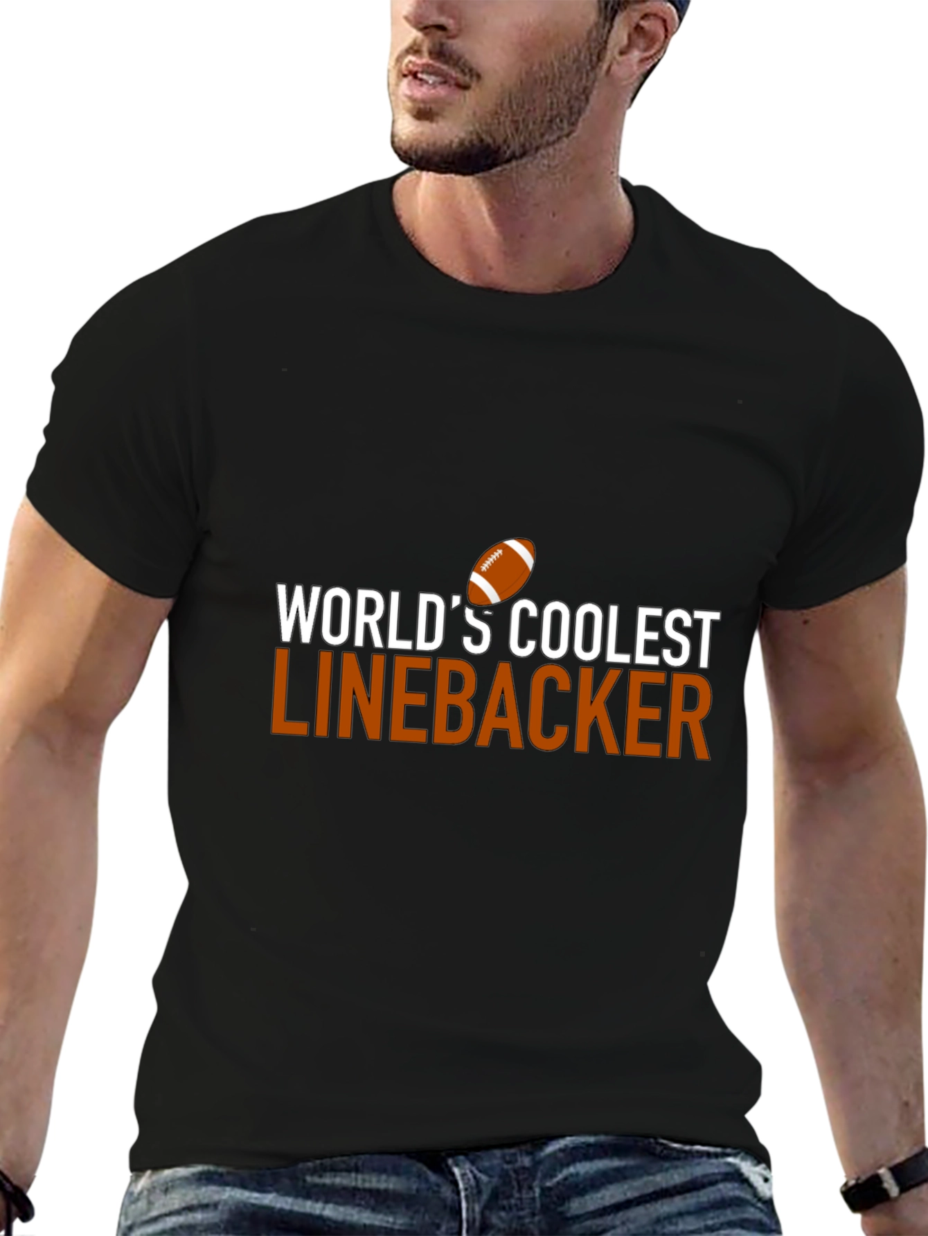 Worlds Coolest Linebacker Graphic Tee