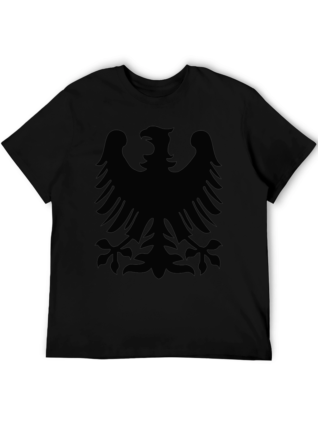 Black T-Shirt with Eagle Graphic Print
