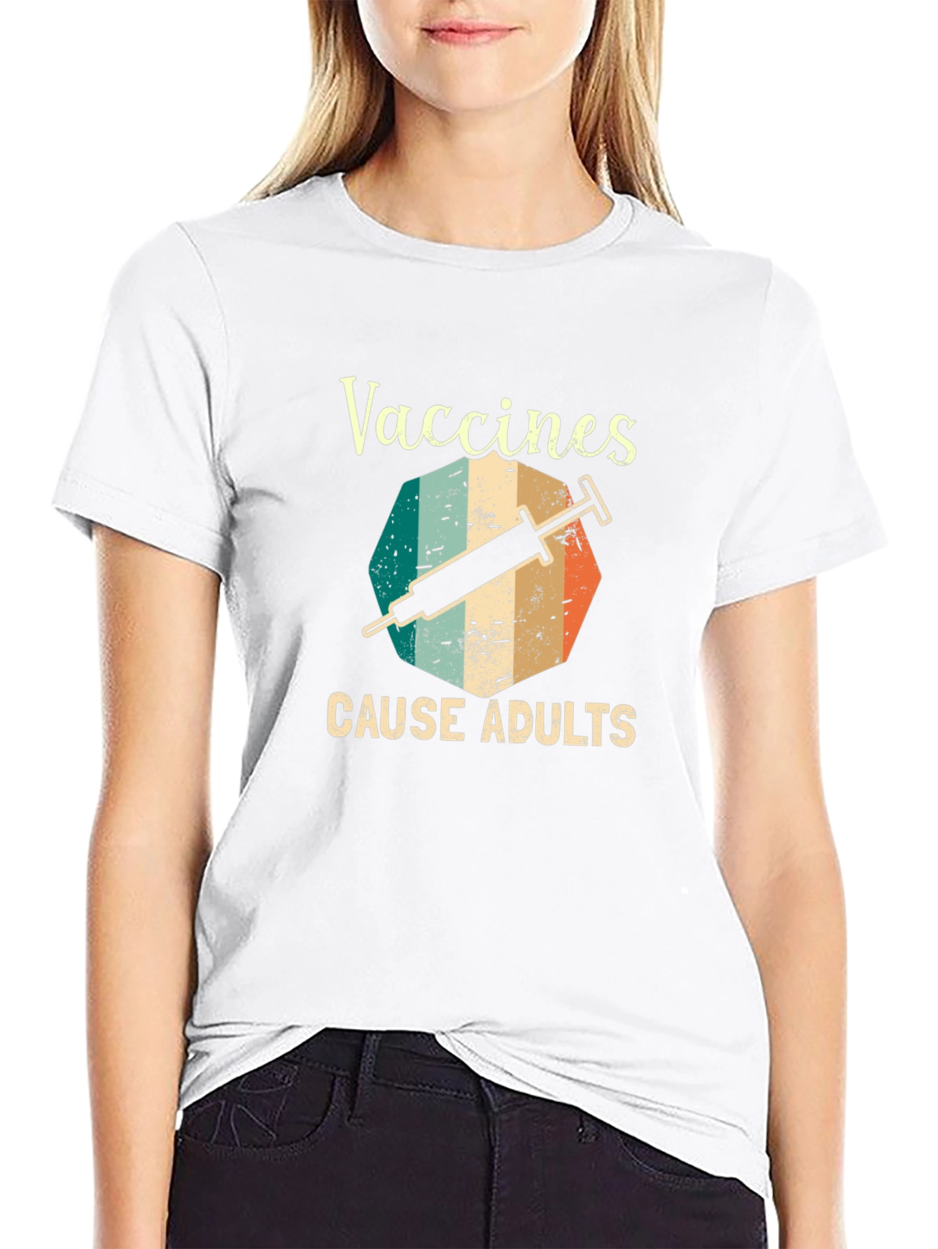 Vaccines Cause Adults Graphic T-Shirt