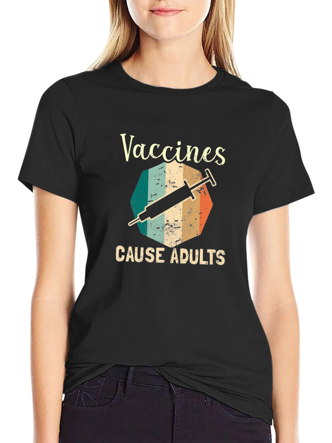 Vaccines Cause Adults Graphic T-Shirt