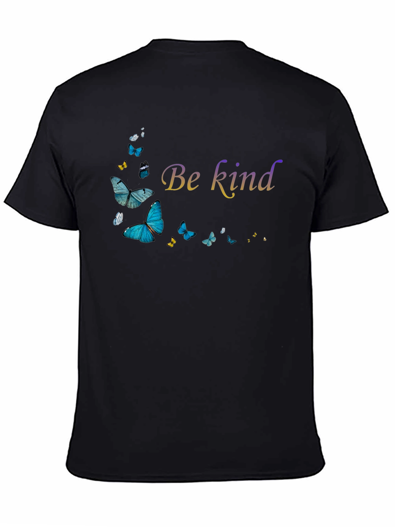 Be Kind Butterfly Graphic Black T-Shirt
