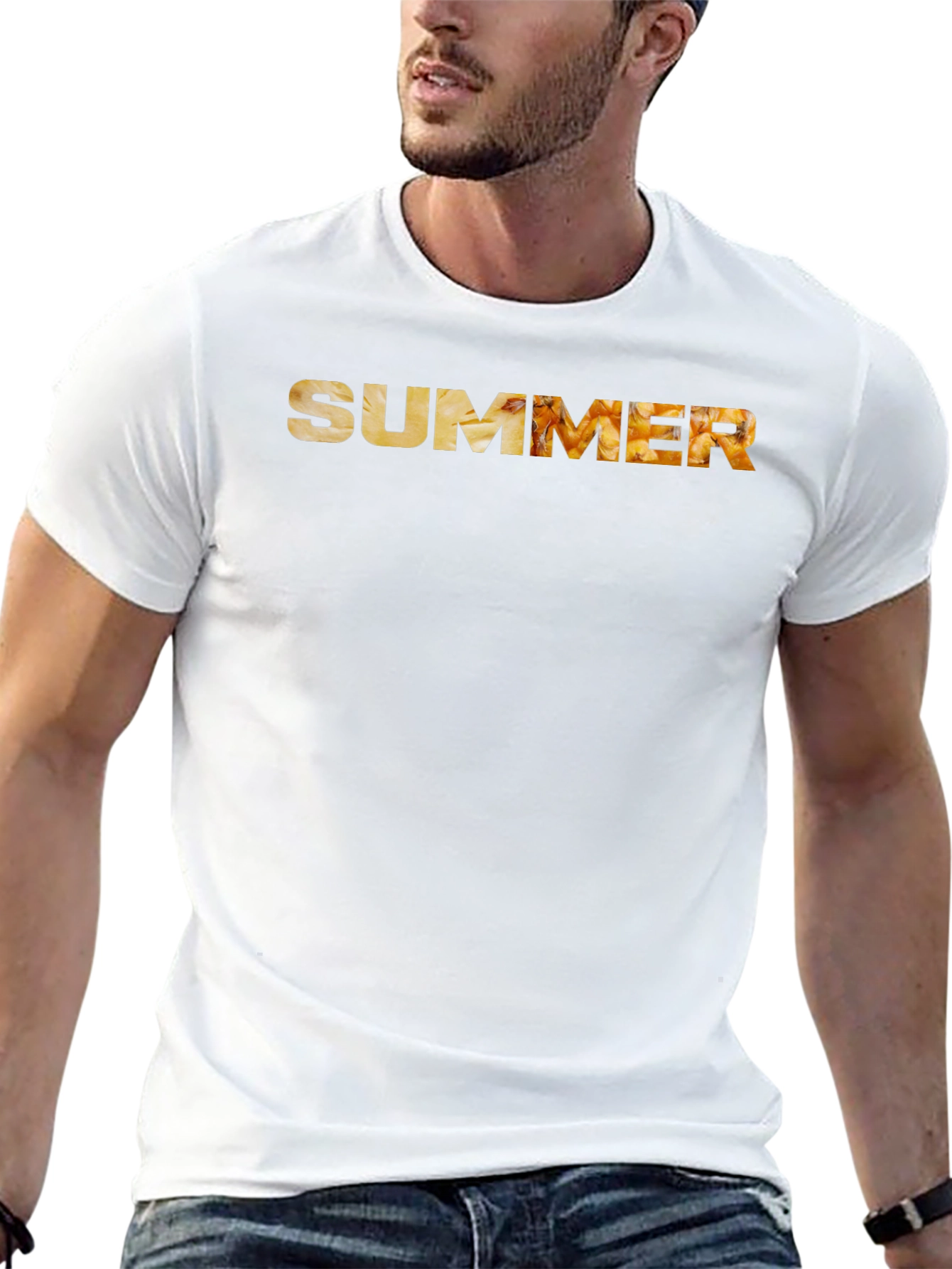 Summer Graphic Print Crew Neck T-Shirt