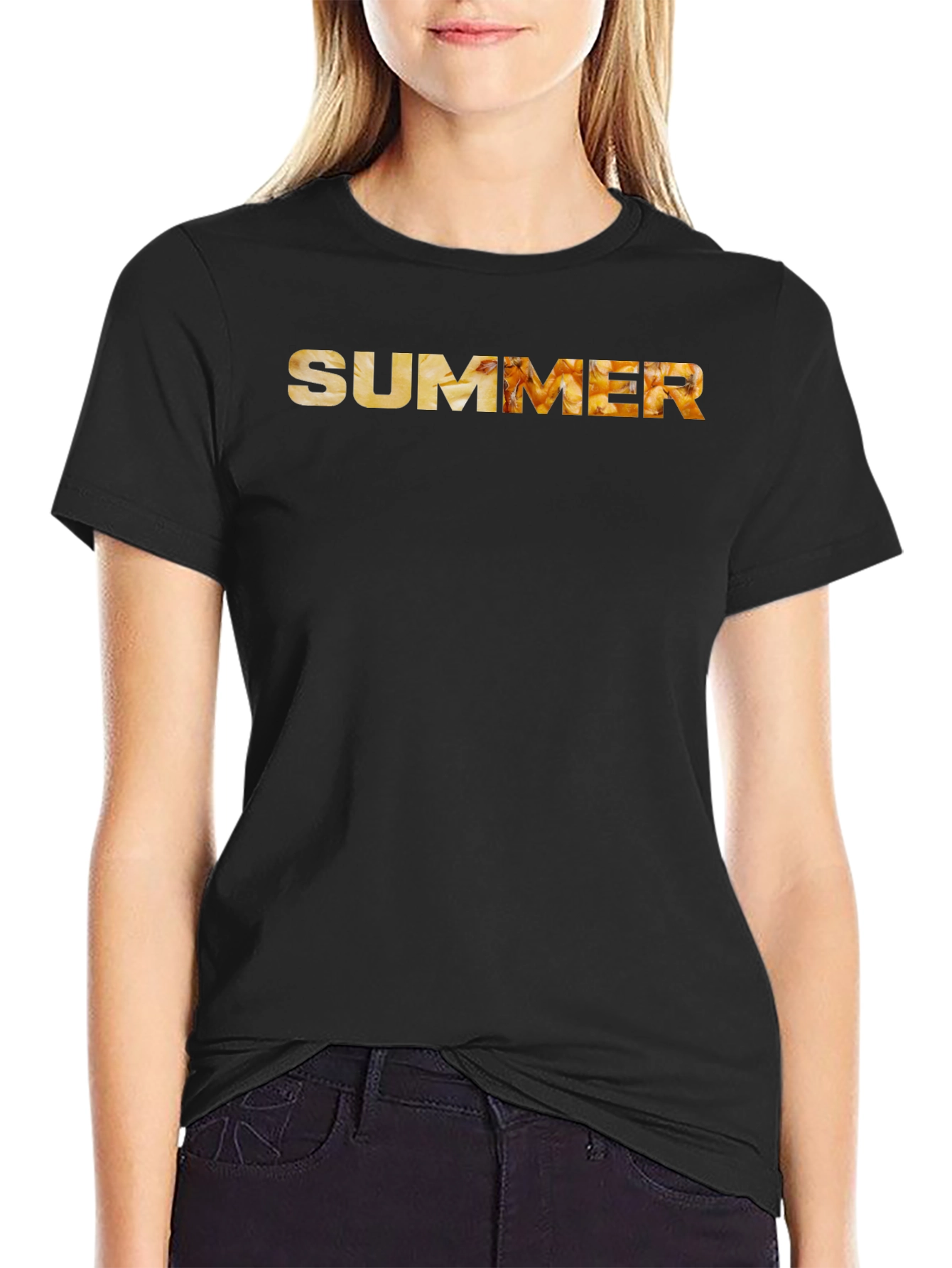 Summer Graphic Print Crew Neck T-Shirt