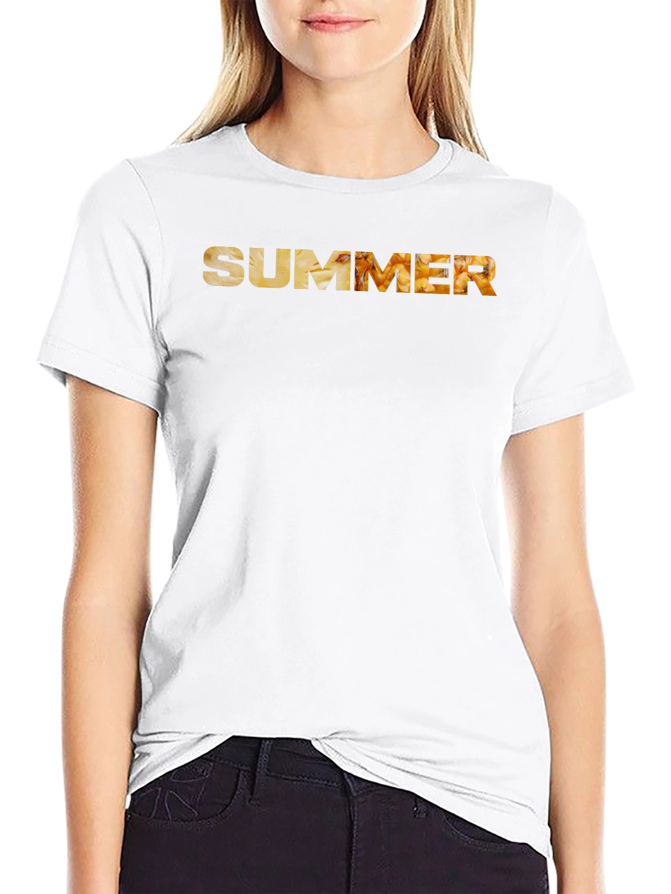 Summer Graphic Print Crew Neck T-Shirt